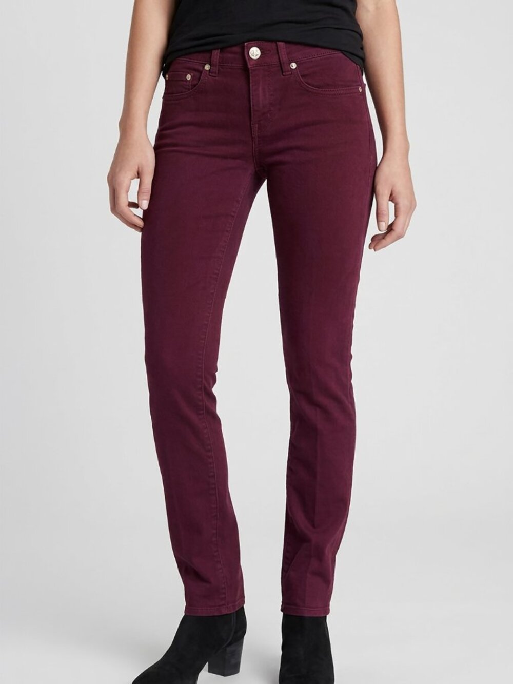 Tory Burch burgundy skinny jeans sz 26